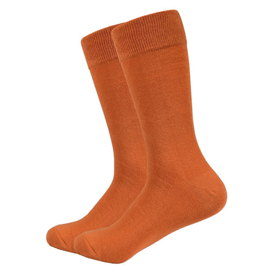 Burnt Orange Socks | Solid Color Socks | Fun Dress Socks | SoKKs.com