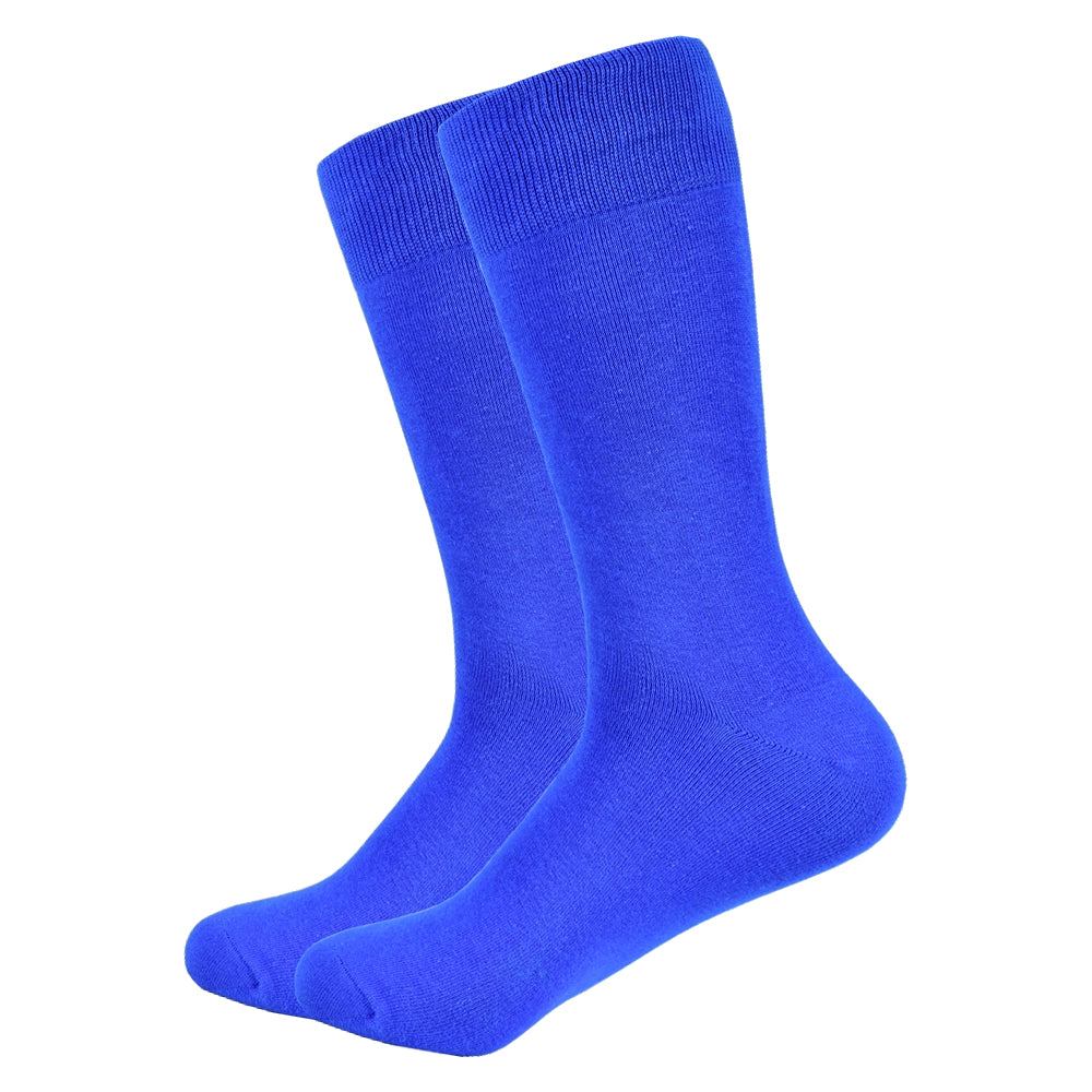 Blue Socks, Solid Color Socks, Fun Dress Socks
