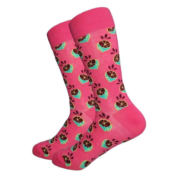 Pink Citrus Socks | Novelty Socks | Fun Dress Socks | SoKKs.com