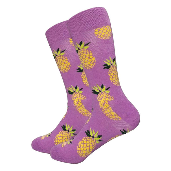 Purple Pineapple Socks | Novelty Socks | Fun Dress Socks | SoKKs.com
