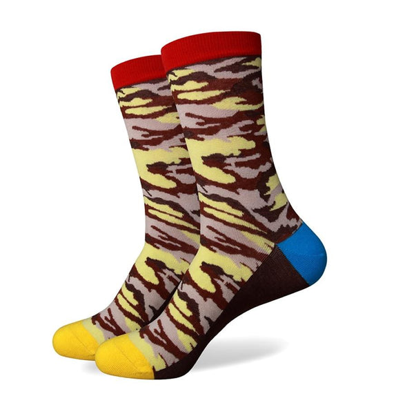 Brown Camo Socks | Pattern Socks | Fun Dress Socks | SoKKs.com