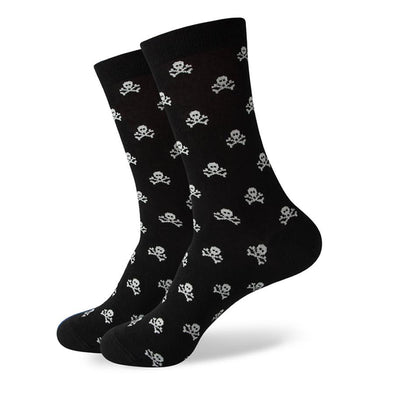 Black Skull & Bones Socks | Novelty Socks | Fun Dress Socks | SoKKs.com