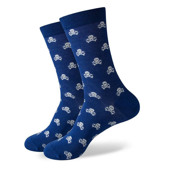 Blue Skull & Bones Socks | Novelty Socks | Fun Dress Socks | SoKKs.com