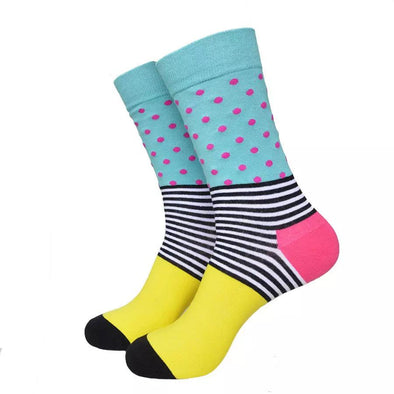 The Bleeker Socks | Polka Dot Striped Socks | Fun Dress Socks | SoKKs.com