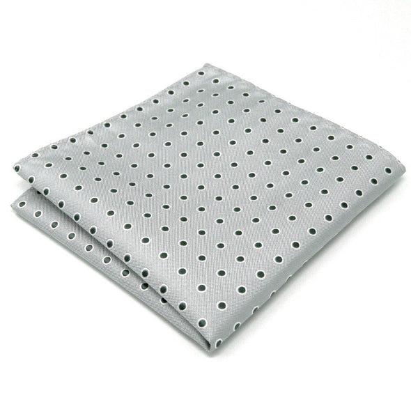 Light Gray Dots Pocket Square | 100% Silk Pocket Square | SoKKs.com
