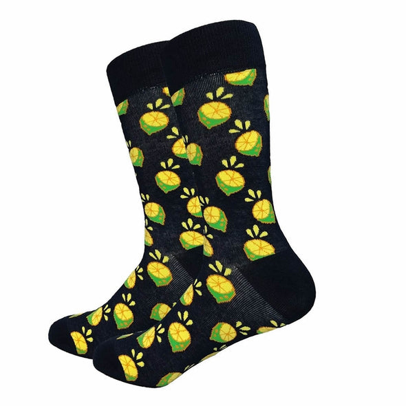Black Citrus Socks | Novelty Socks | Fun Dress Socks | SoKKs.com
