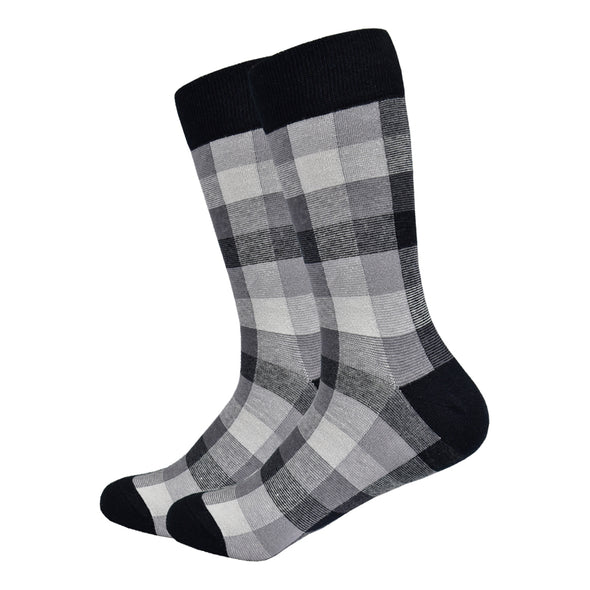 Grey Plaid Socks