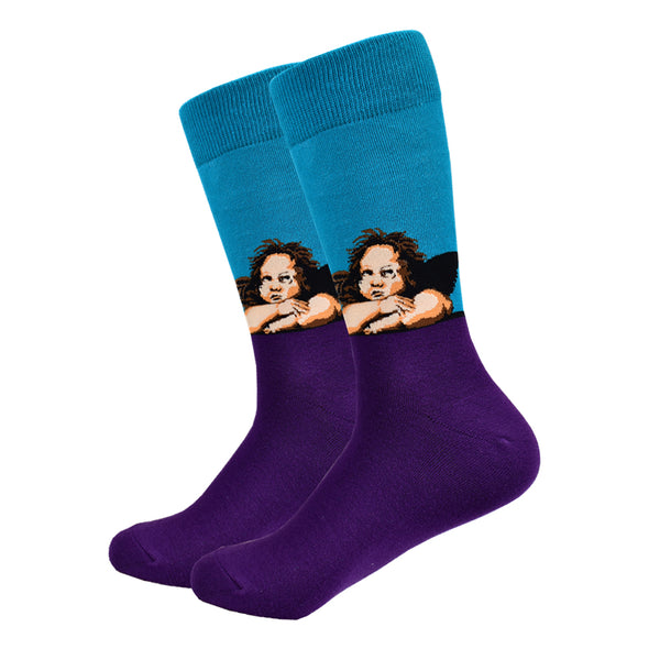 Two Cherubs Art Socks
